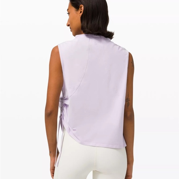 Lululemon LA Side Cinch Mock Neck Tank size M lavander dew - Picture 2 of 6
